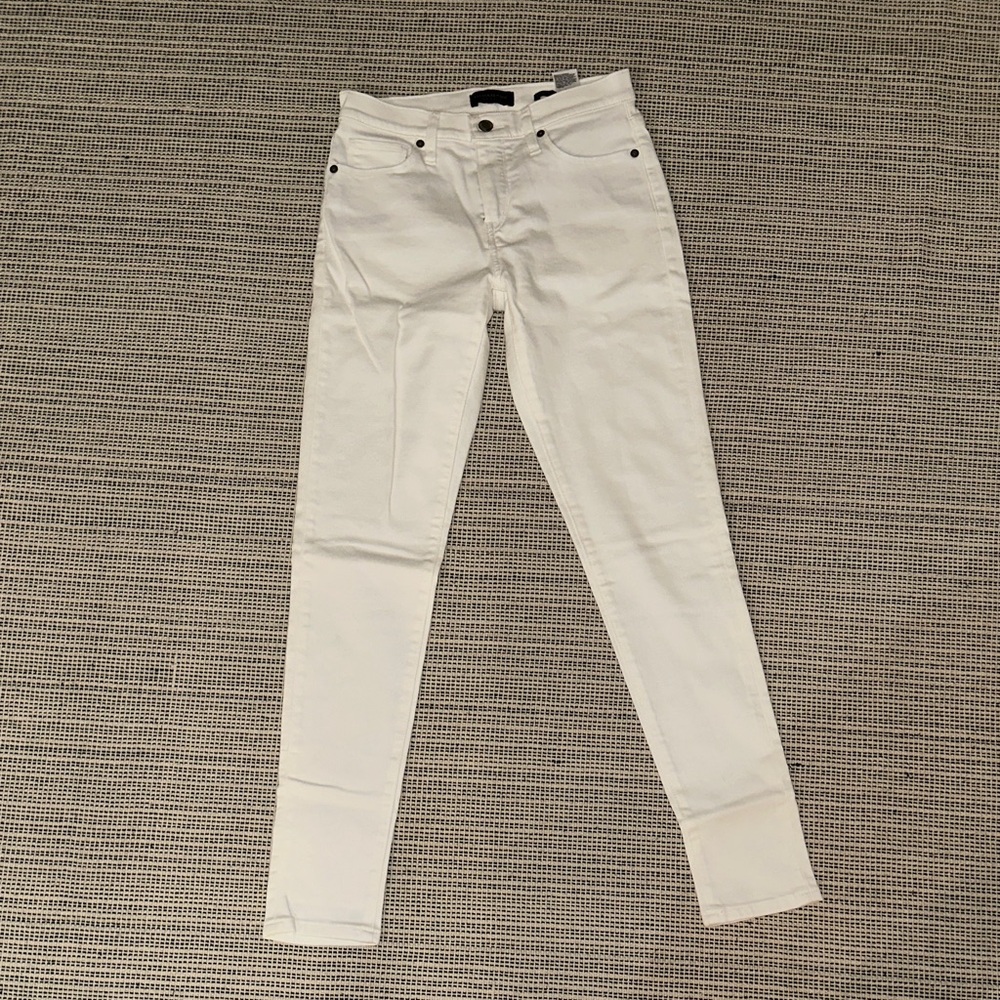 Banana Republic Cream Mid-Rise Skinny Jeans